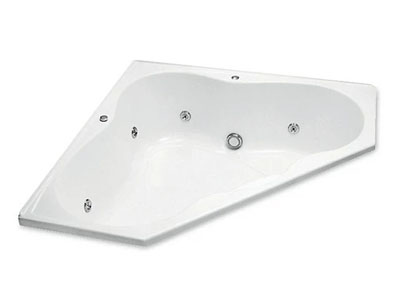 Compact corner bath tubs