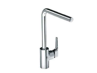 Tube spout kitchen mixer