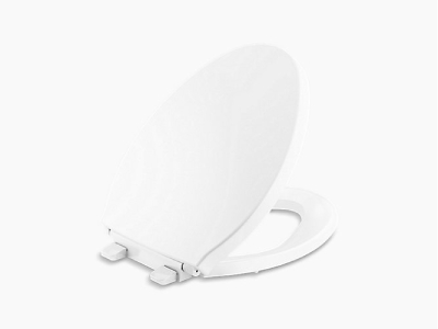 Bathroom seat with quiet-close